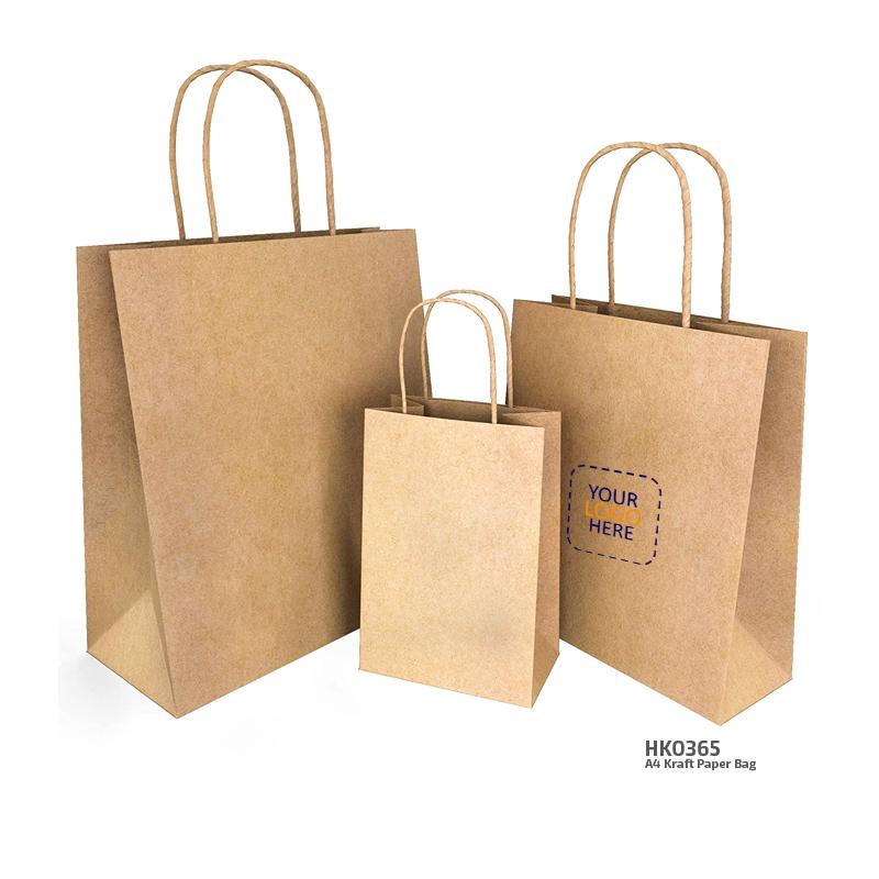 A4 Kraft Paper Bag With Logo